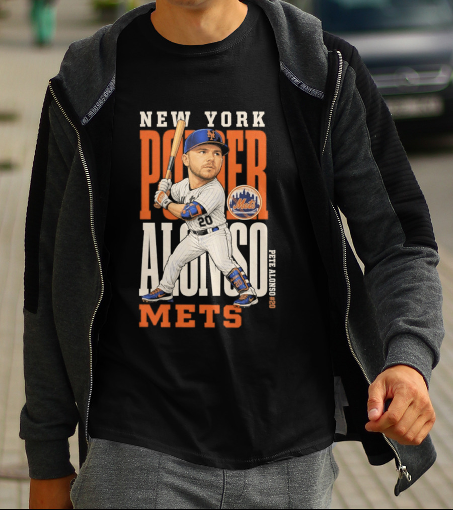 New York Mets Pete Alonso Power 2026 MLB Season T-Shirt