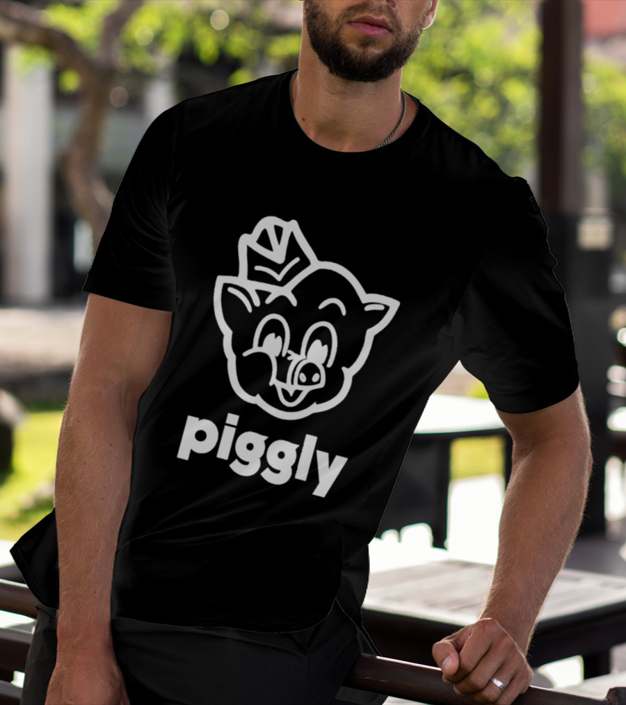 Piggly Wiggly Vintage Cartoon Mascot Retro Grocery T-Shirt