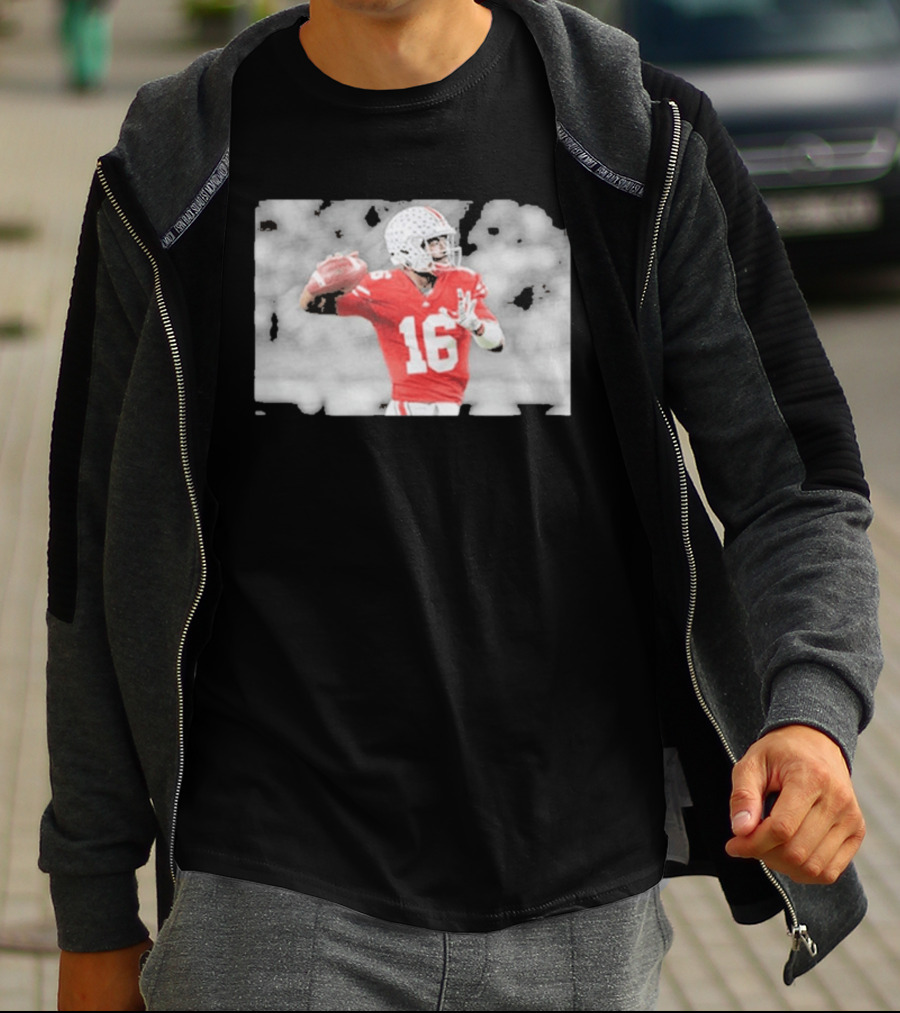 J.T. Barrett Ohio State Buckeyes #16 Football Quarterback Legend T-Shirt