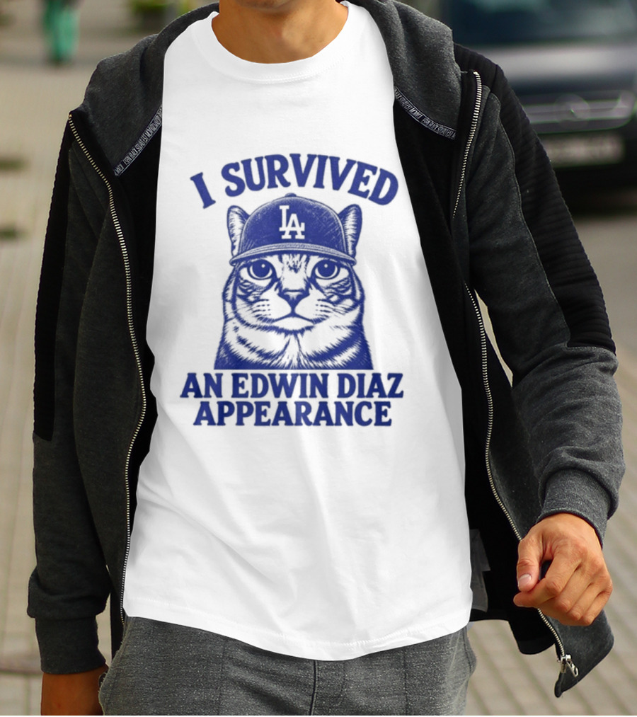 I Survived An Edwin Diaz Appearance LA Cat T-Shirt