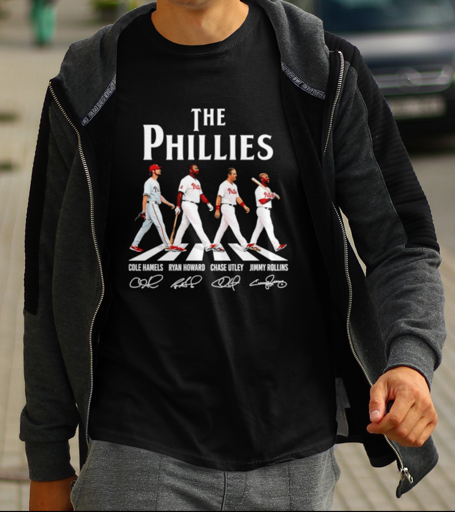 The Phillies Abbey Road Cole Hamels Ryan Howard Chase Utley Jimmy Rollins T-Shirt