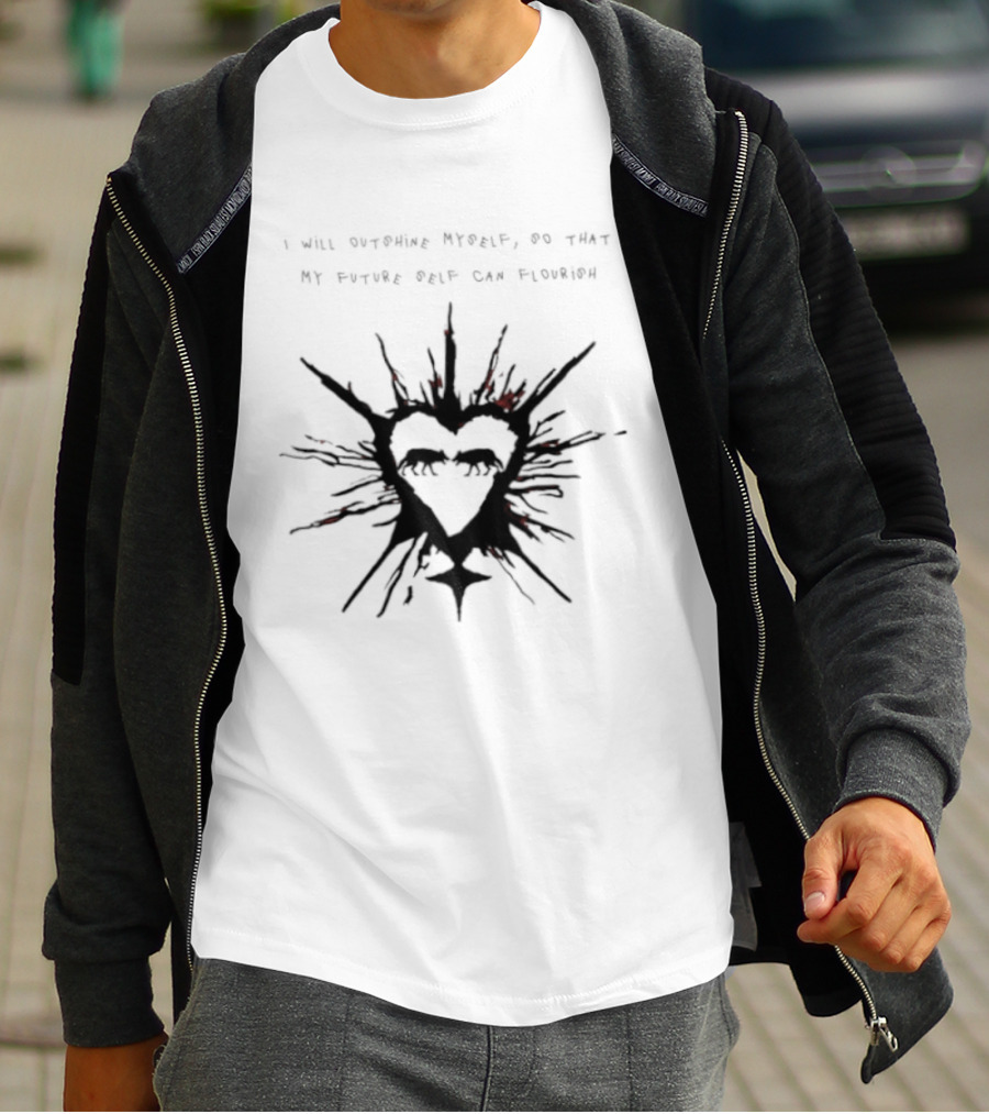 I Will Outshine Myself So That My Future Self Can Flourish Heart And Starburst T-Shirt