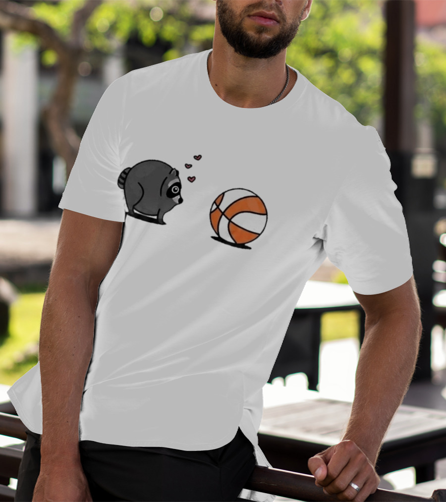 Seattle Storm Raccoon Hearts Basketball Jimothy Loves Hoops T-Shirt