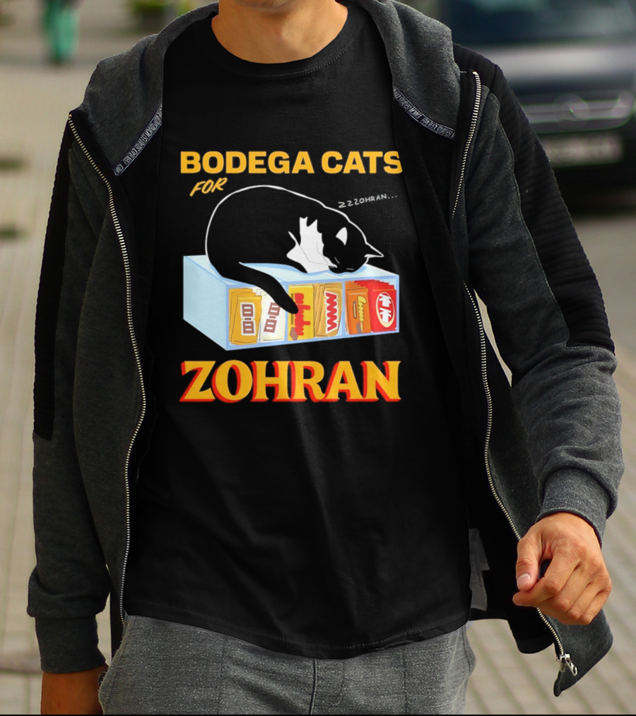 Bodega Cats For Zohran Cat Snack Kitty ZZZohran T-Shirt
