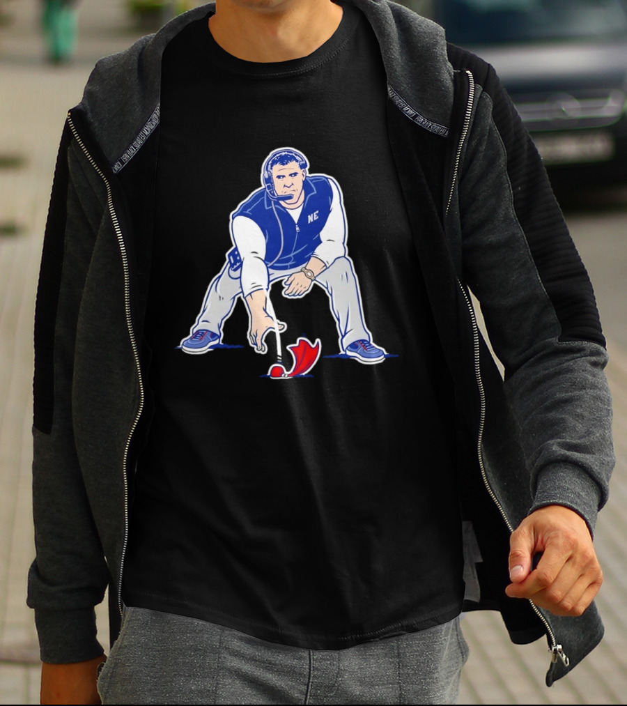 New England Patriots NE Coach Three Point Stance T-Shirt