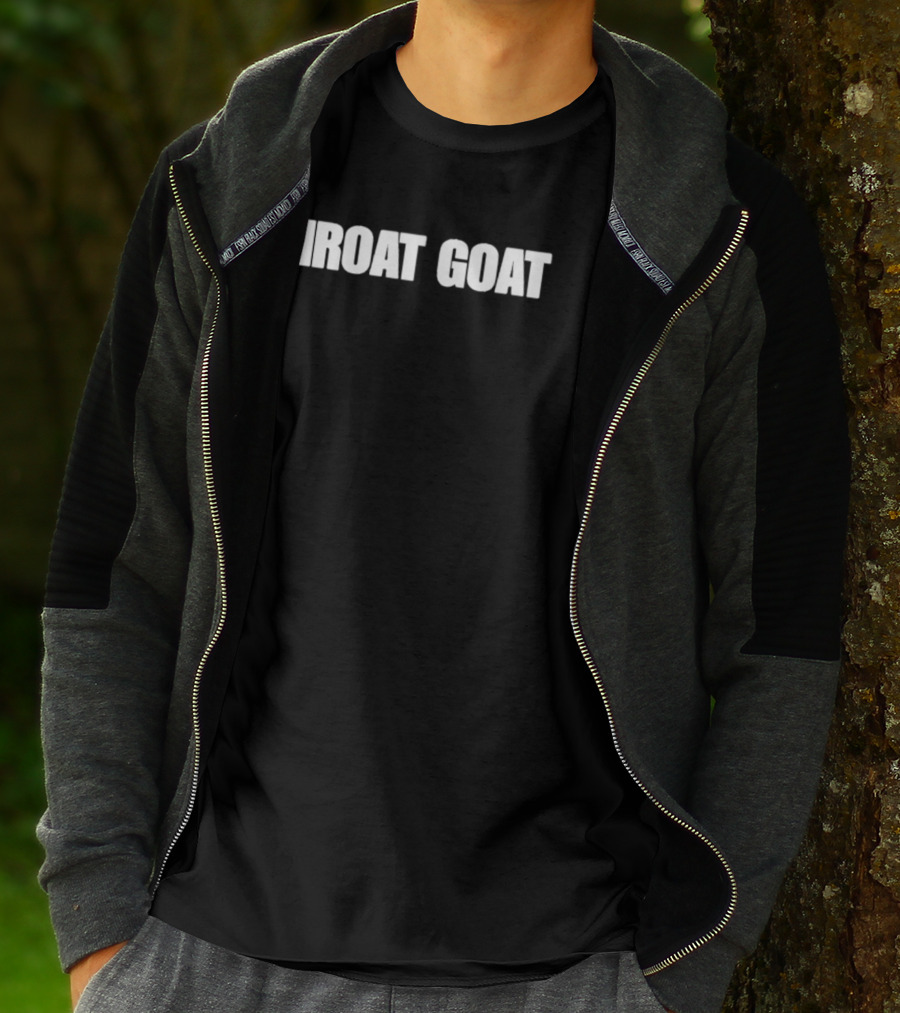 Throat Goat Bold Text White Lettering T-Shirt