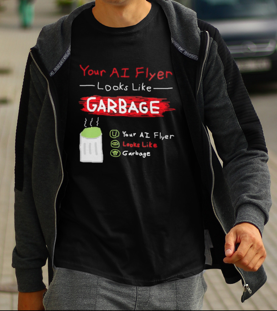 Your AI Flyer Looks Like Garbage Trash Can T-Shirt
