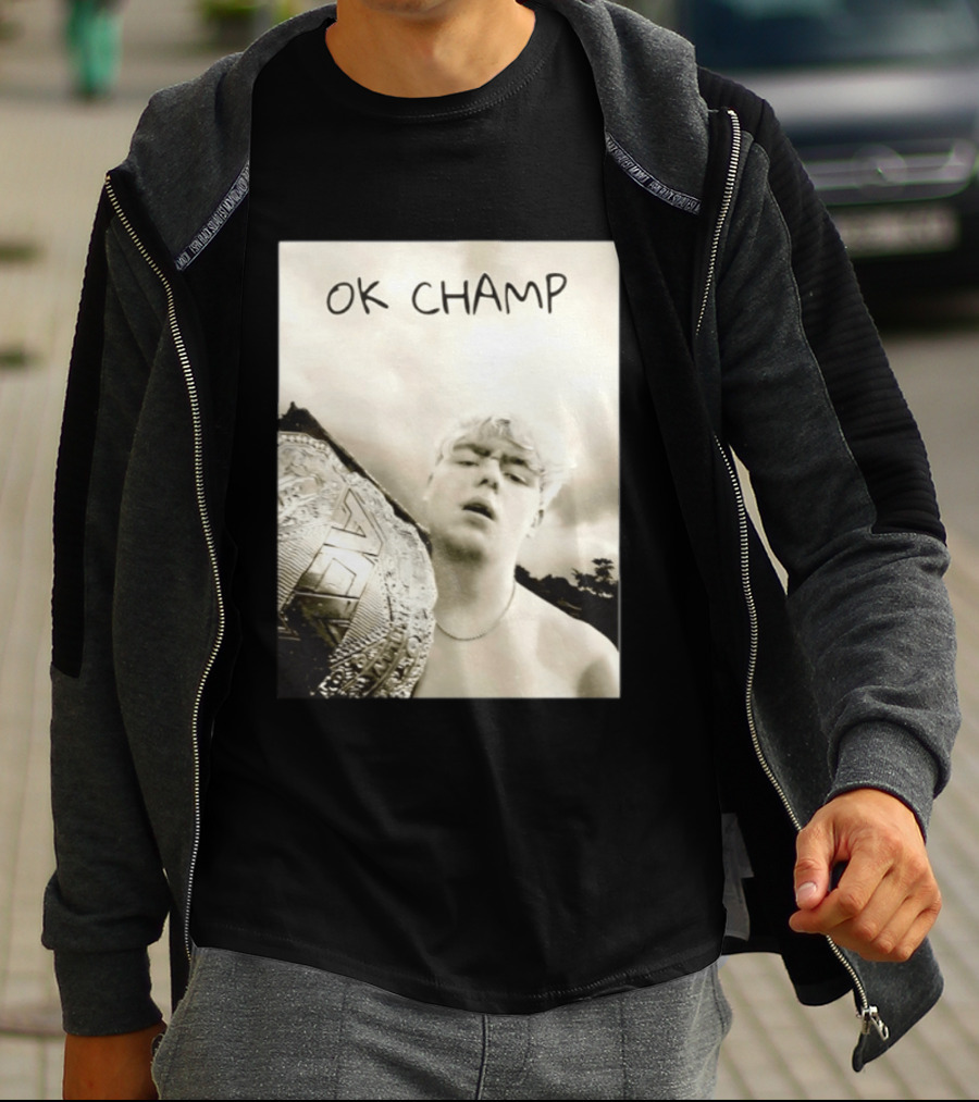 OK Champ Kyle Fletcher Holding Championship Belt T-Shirt