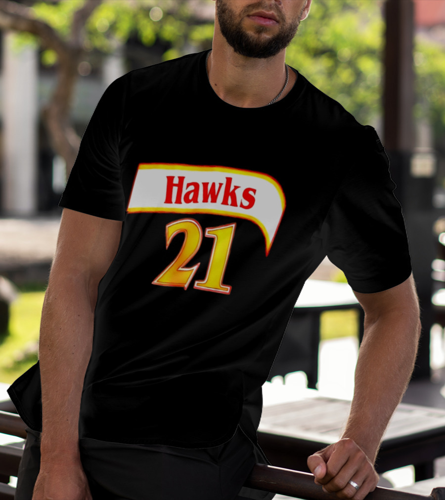 Hawks 21 Basketball Jersey NBA Team Edition T-Shirt