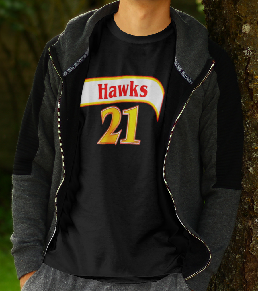 Hawks 21 Basketball Jersey NBA Team Edition T-Shirt