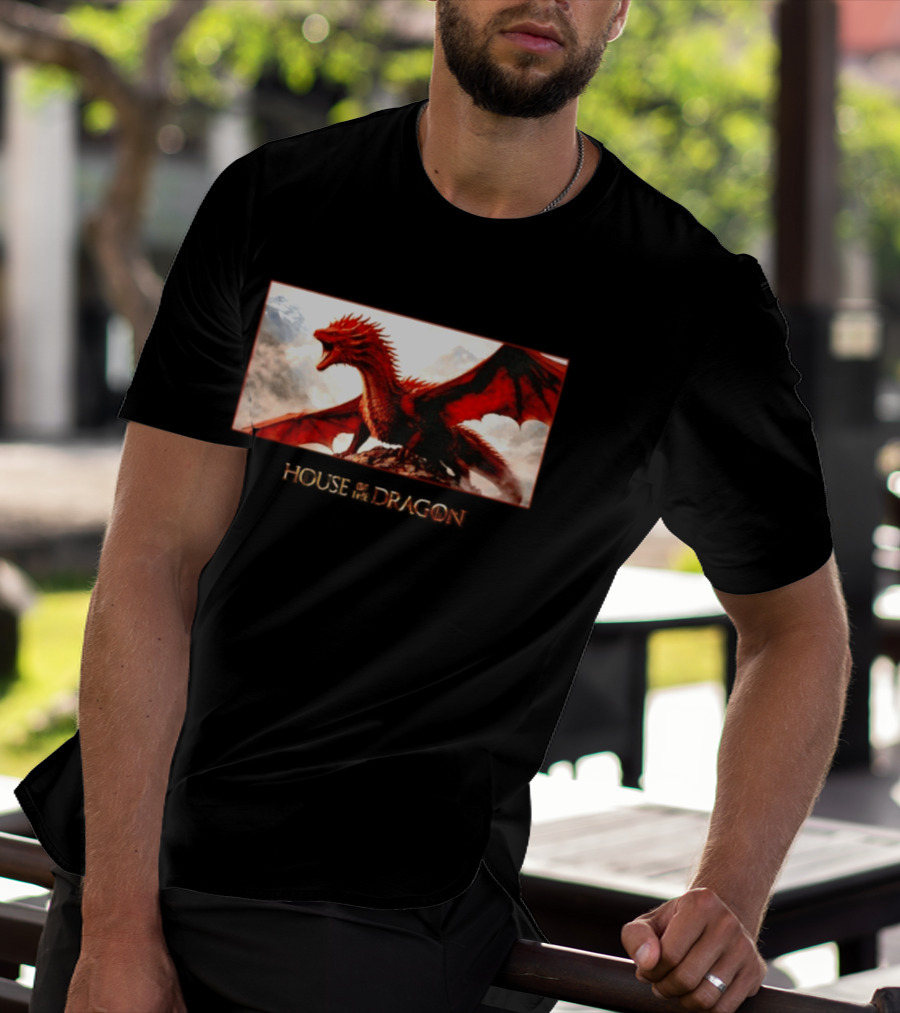 House Of The Dragon Caraxes War Memorial Mountains Scene T-Shirt