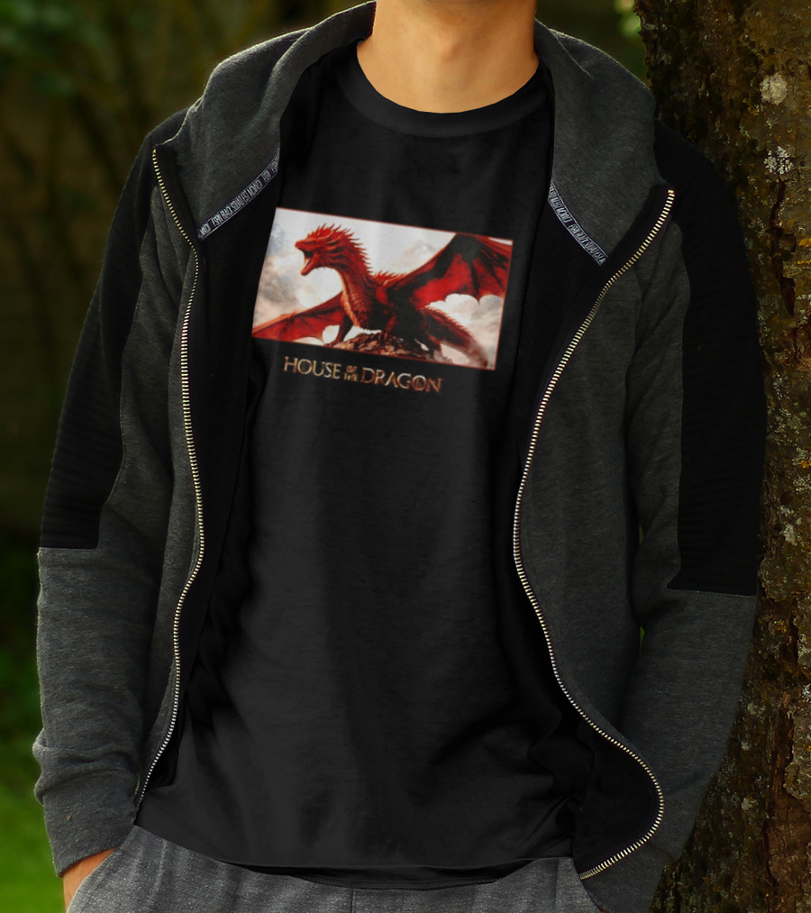 House Of The Dragon Caraxes War Memorial Mountains Scene T-Shirt