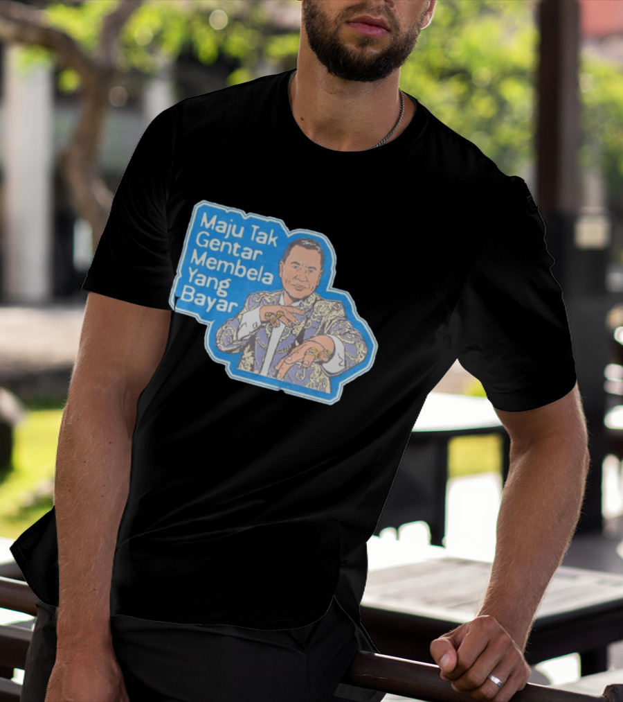 Maju Tak Gentar Membela Yang Bayar Indonesia Iconic Suit Pose T-Shirt