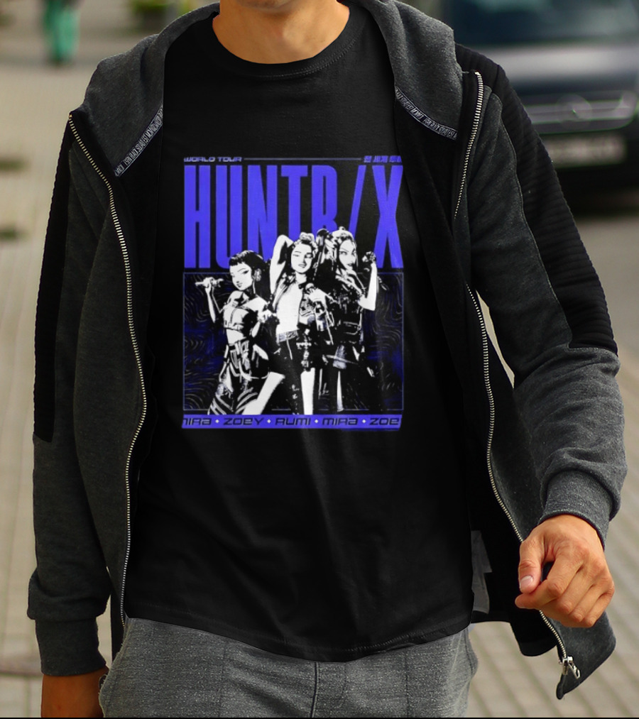HUNT X World Tour Nira Zoey Rumi Mira Zoe Blue T-Shirt