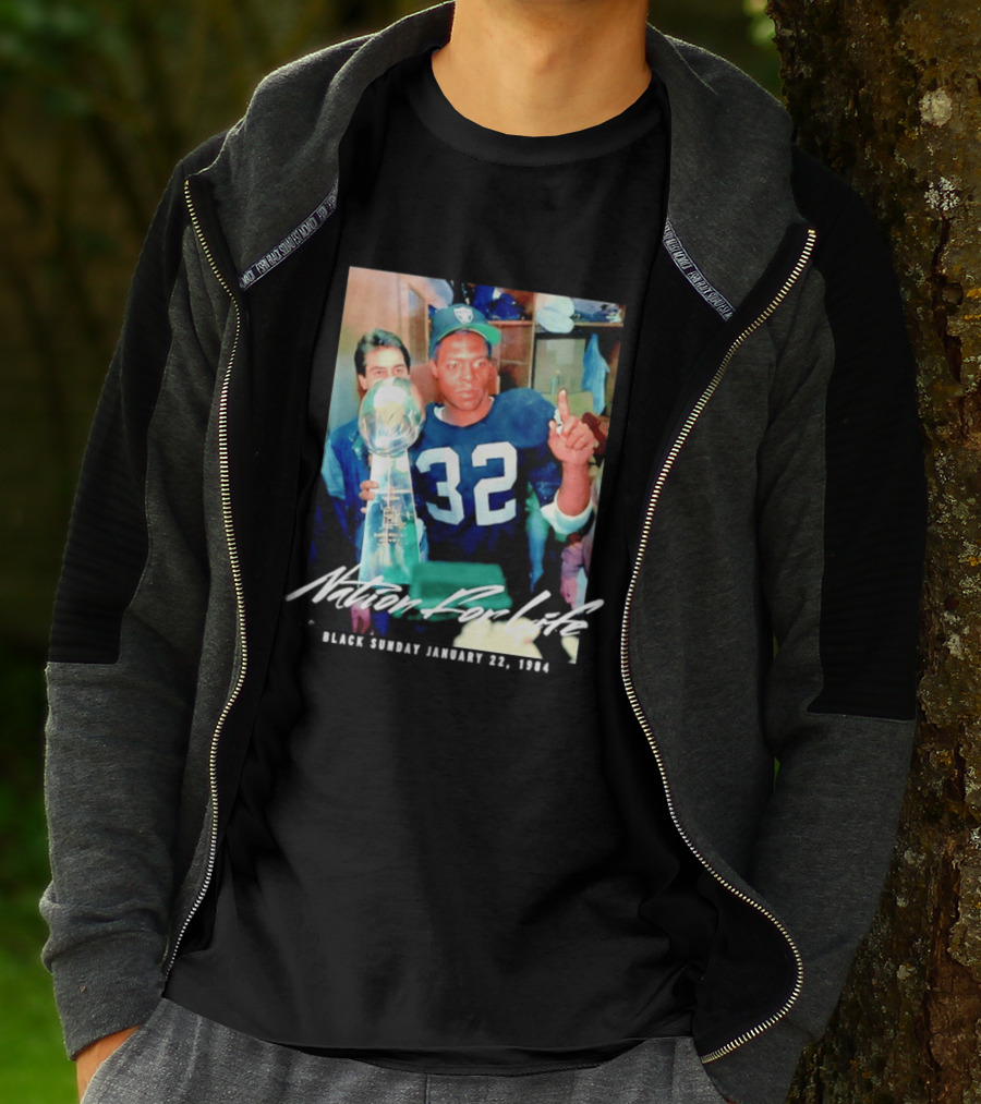 Marcus Allen Nation For Life Black Sunday January 22 1984 T-Shirt