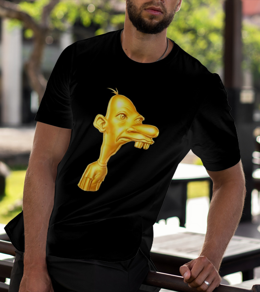 Neegy Meme Cartoon Golden Head T-Shirt