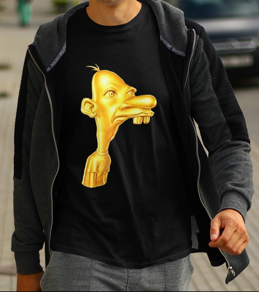 Neegy Meme Cartoon Golden Head T-Shirt