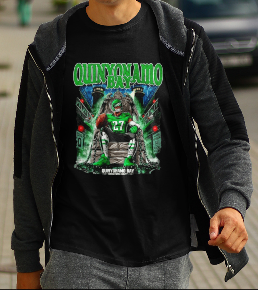 Quinyonamo Bay No 27 Correctional Facility Philly Sports Football T-Shirt