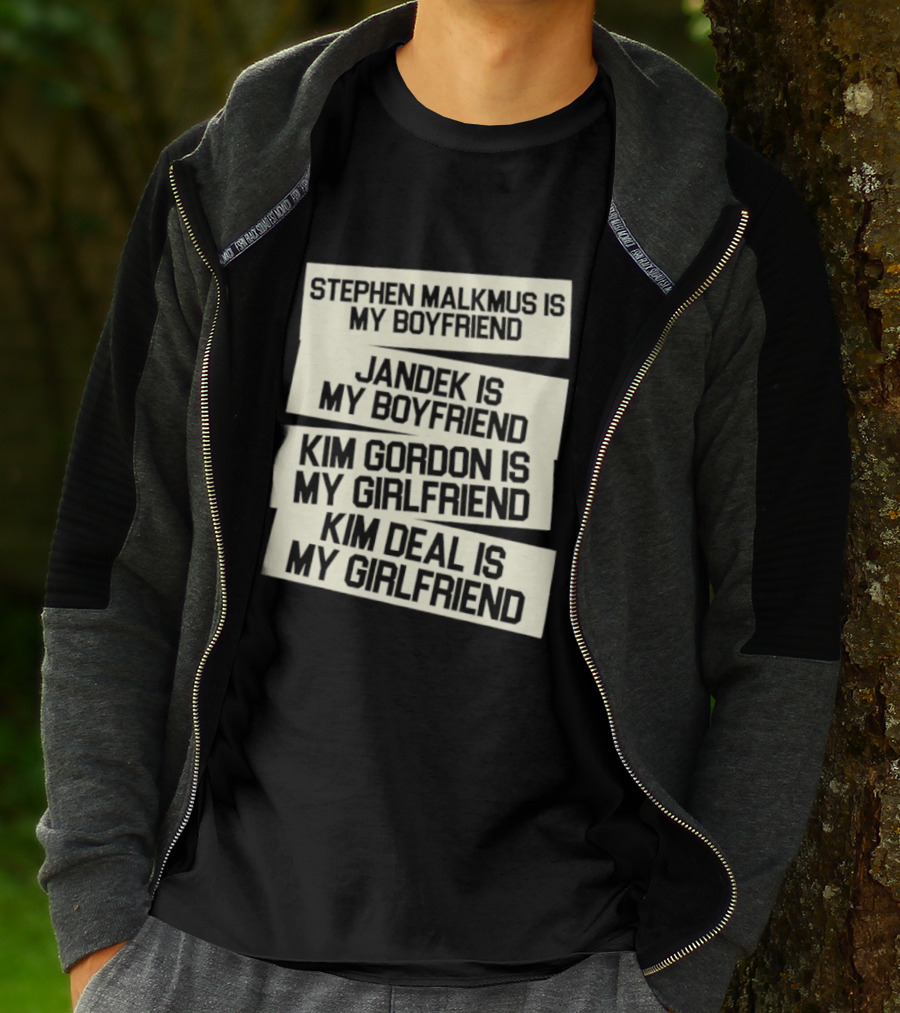 Stephen Malkmus Jandek Kim Gordon Kim Deal Is My Boyfriend Girlfriend T-Shirt