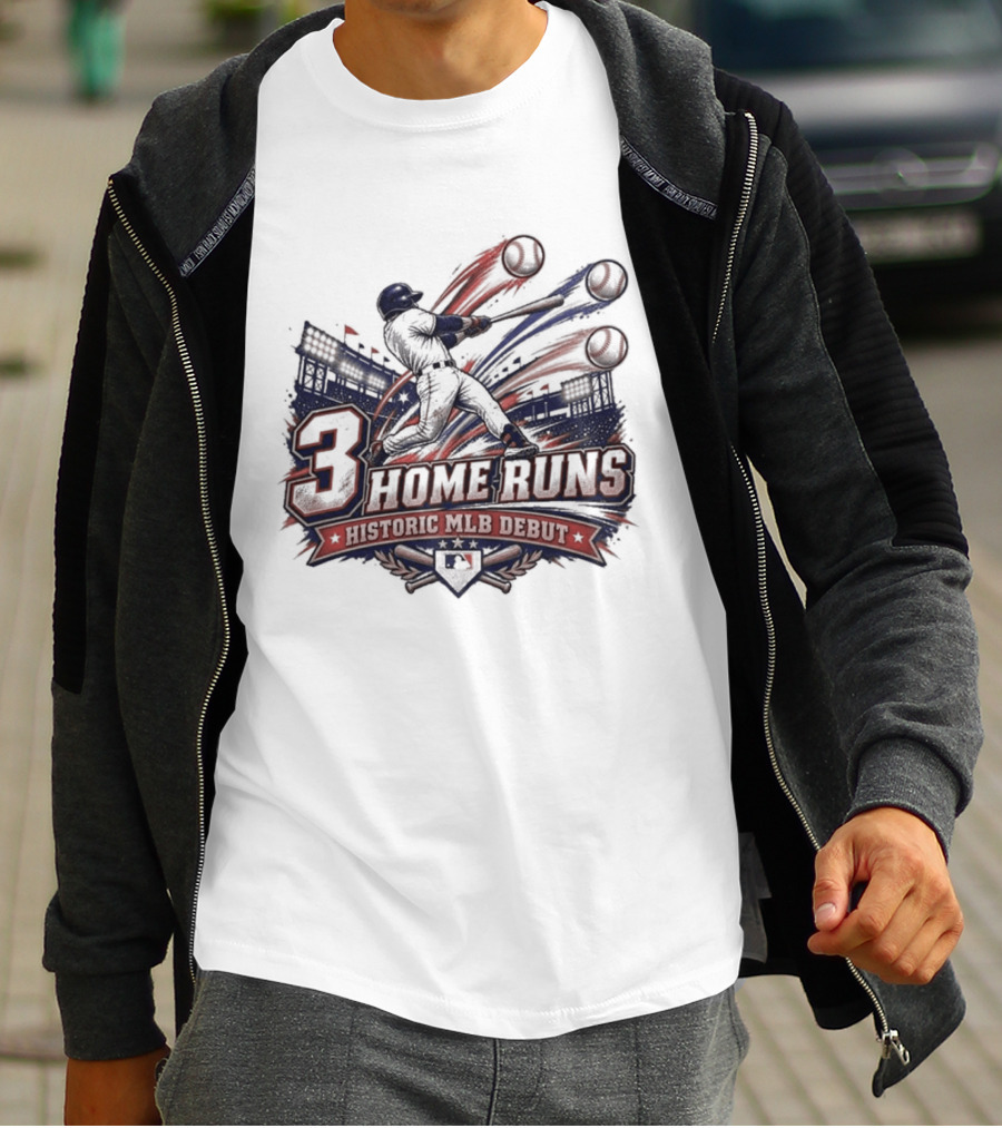 3 Home Runs Historic MLB Debut T-Shirt