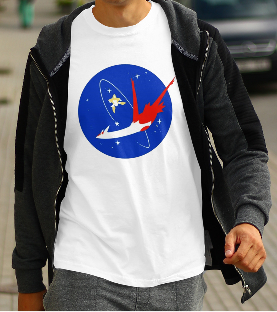Latias Jirachi Cosmic Voyage In Space T-Shirt