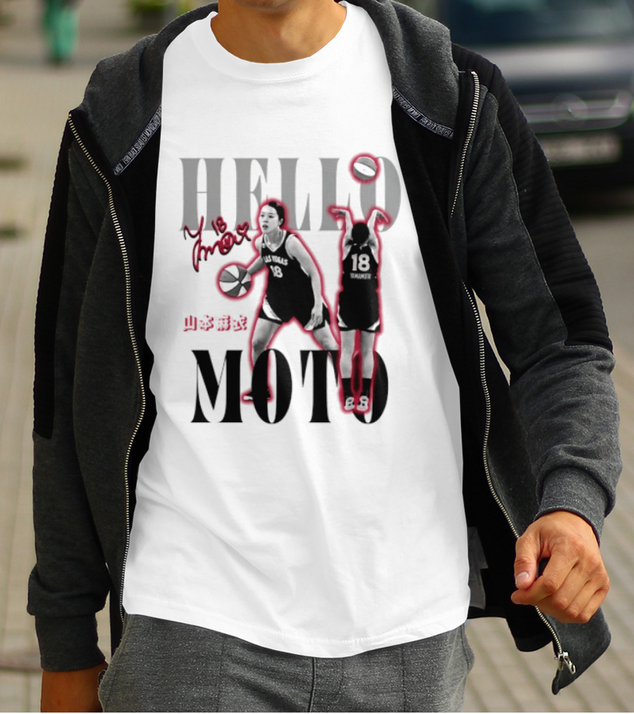 Hello Moto Mai Yamamoto Las Vegas No 18 Basketball T-Shirt