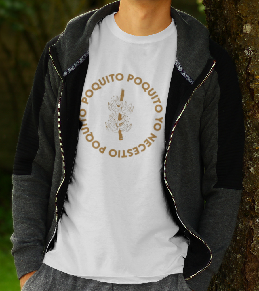 Poquito Poquito Yo Necesito Banana Fruit Circular T-Shirt