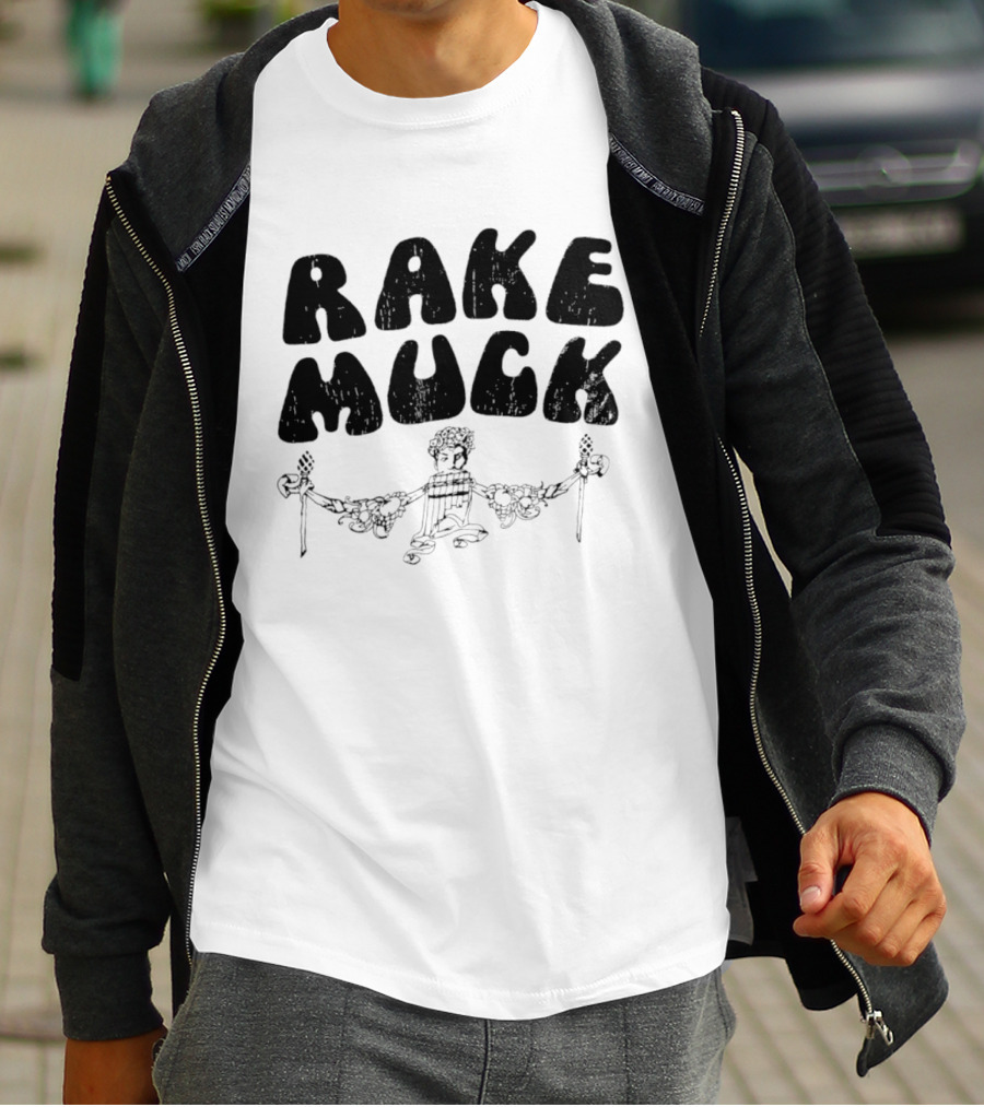 Rake Muck Mythology Pan Satyr Vintage Black And White T-Shirt