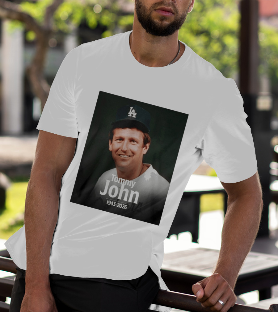 Tommy John 1943 2026 Los Angeles Baseball Memoriam T-Shirt