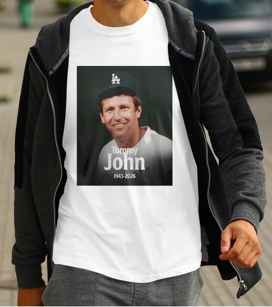 Tommy John 1943 2026 Los Angeles Baseball Memoriam T-Shirt