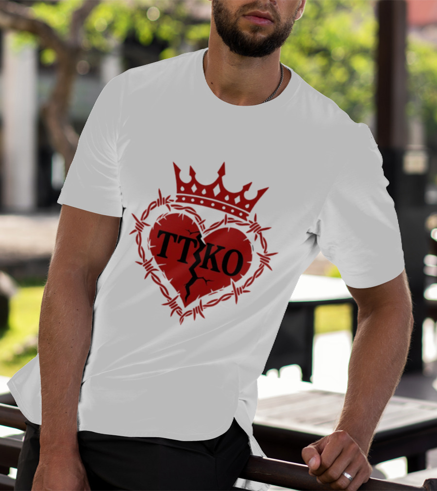TTKO Broken Heart Crown Barbed Wire T-Shirt