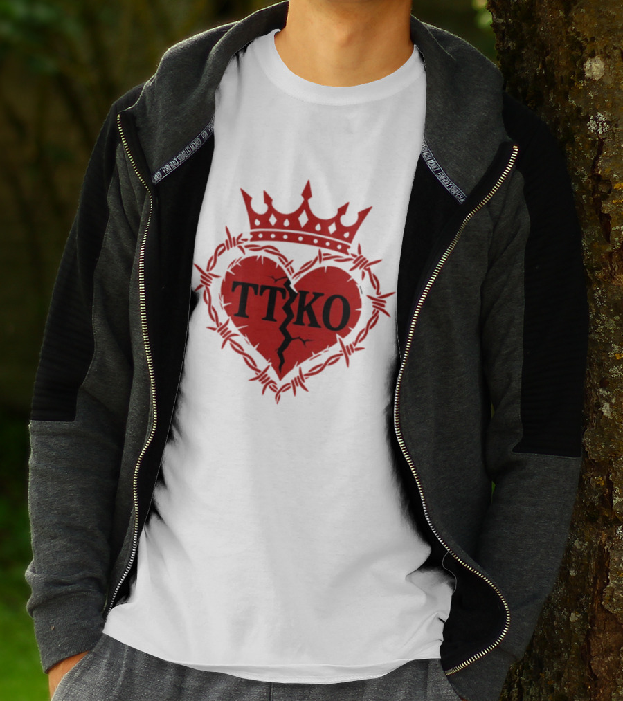 TTKO Broken Heart Crown Barbed Wire T-Shirt