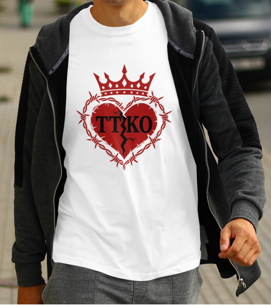 TTKO Broken Heart Crown Barbed Wire T-Shirt