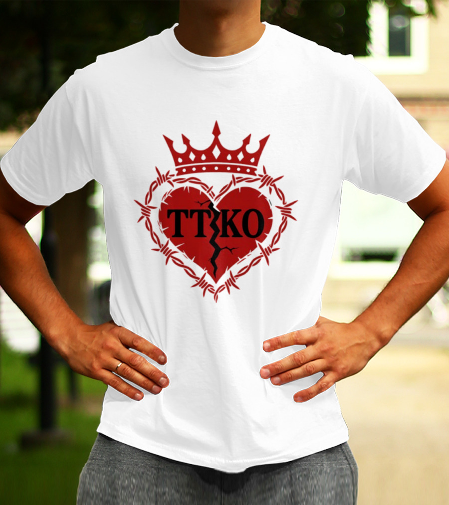 TTKO Broken Heart Crown Barbed Wire T-Shirt