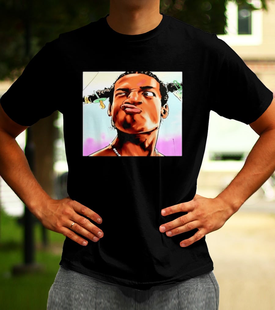 ASAP Rocky Hip Hop Rap Mob Pouty Face Meme T-Shirt