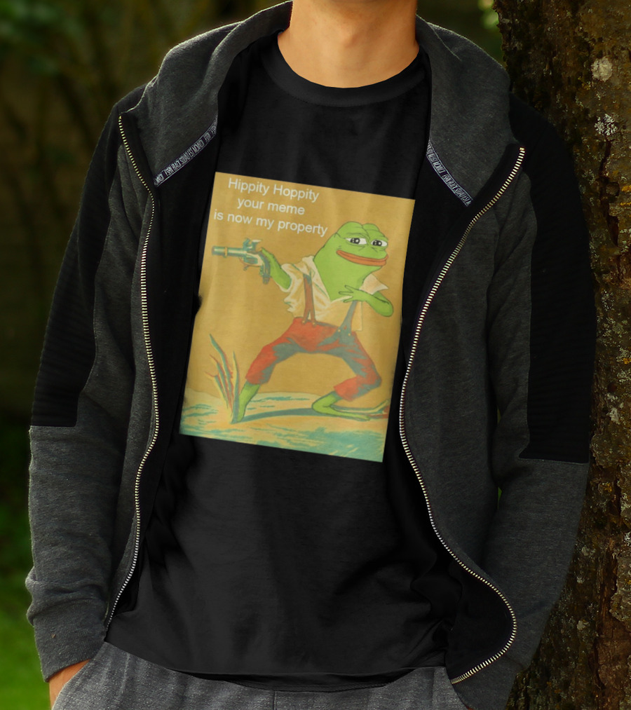 Hippity Hoppity Meme Property Pepe Frog Nostalgia Humor T-Shirt