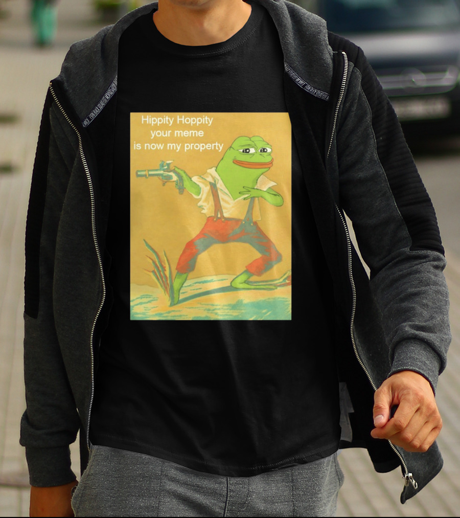Hippity Hoppity Meme Property Pepe Frog Nostalgia Humor T-Shirt