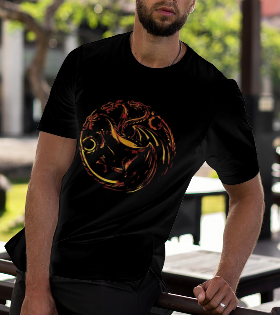 House Of The Dragon Fire Will Reign Targaryen Sigil Two Sided T-Shirt