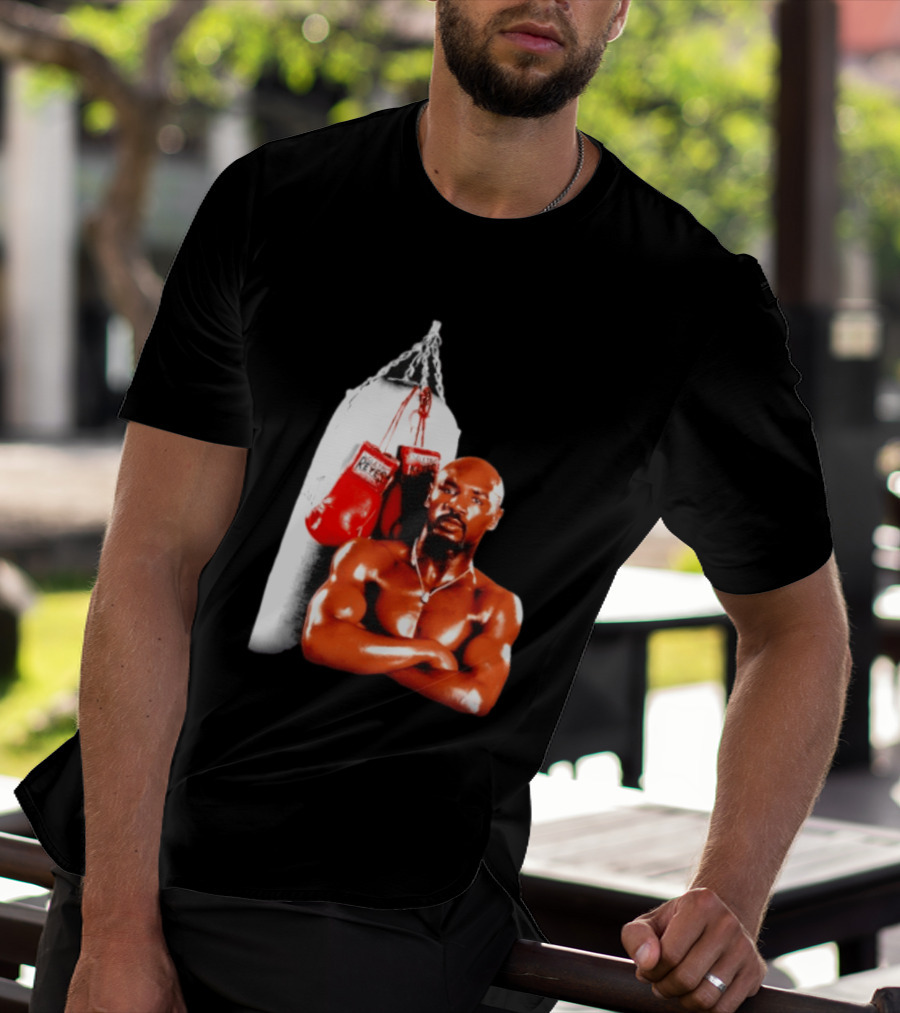 Marvelous Marvin Hagler With Cleto Reyes Boxing Gloves Iconic Champion T-Shirt