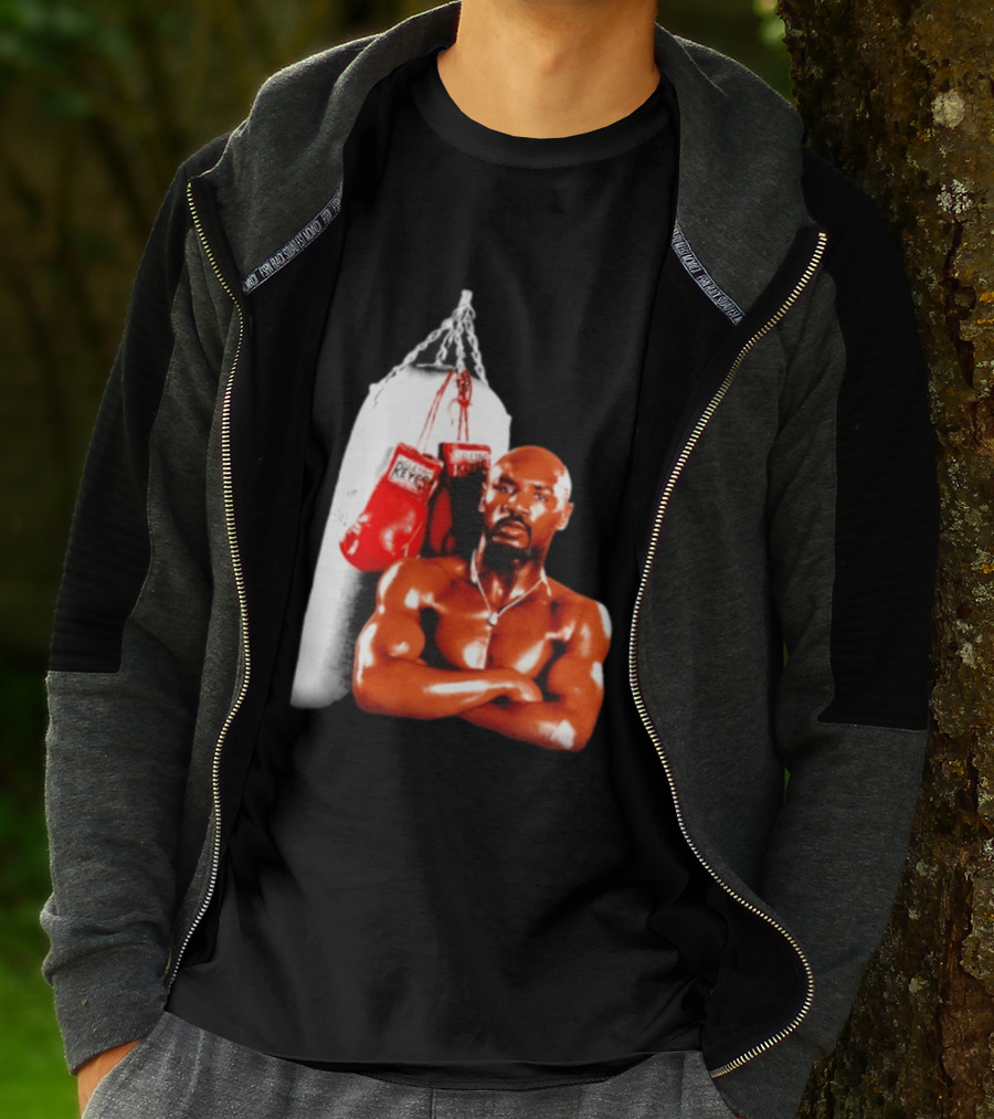 Marvelous Marvin Hagler With Cleto Reyes Boxing Gloves Iconic Champion T-Shirt