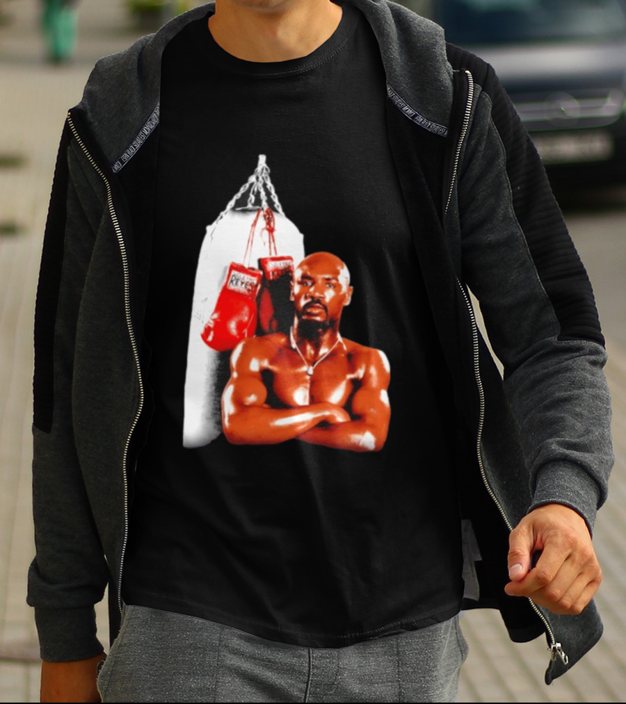 Marvelous Marvin Hagler With Cleto Reyes Boxing Gloves Iconic Champion T-Shirt