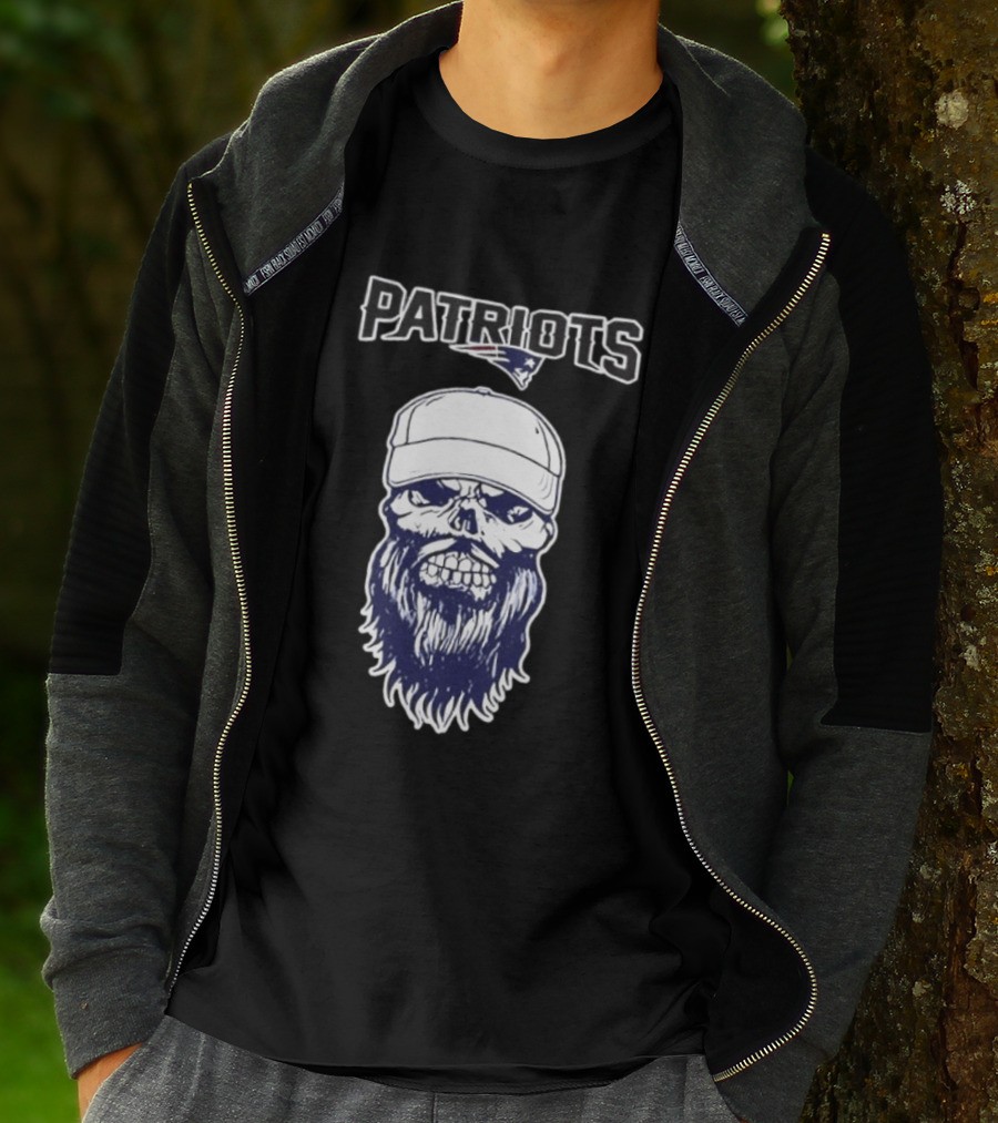New England Patriots Luke Combs Skull Gillette Stadium Two Sided T-Shirt