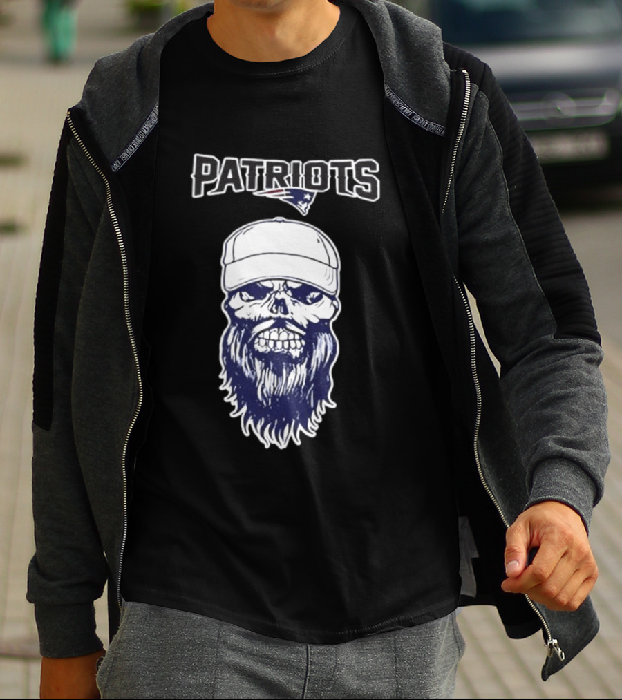 New England Patriots Luke Combs Skull Gillette Stadium Two Sided T-Shirt