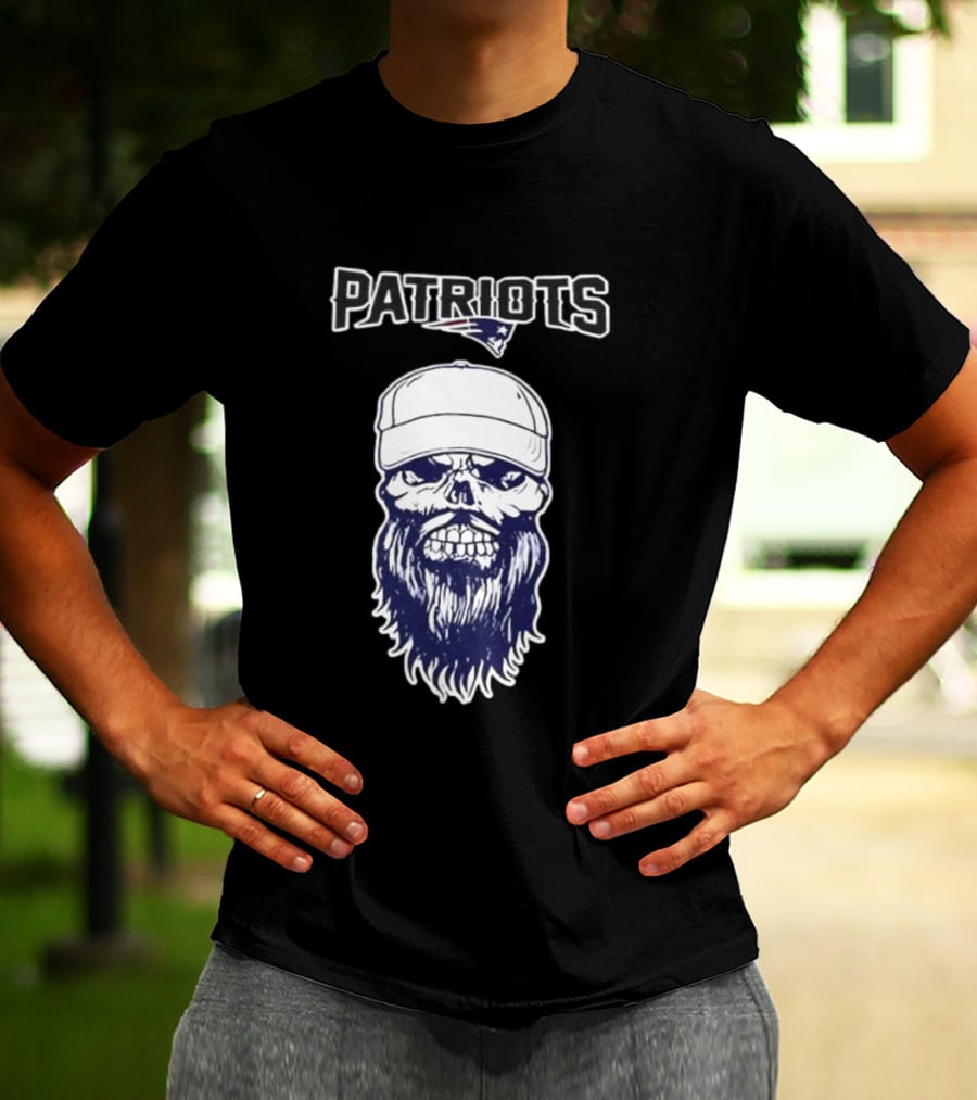 New England Patriots Luke Combs Skull Gillette Stadium Two Sided T-Shirt