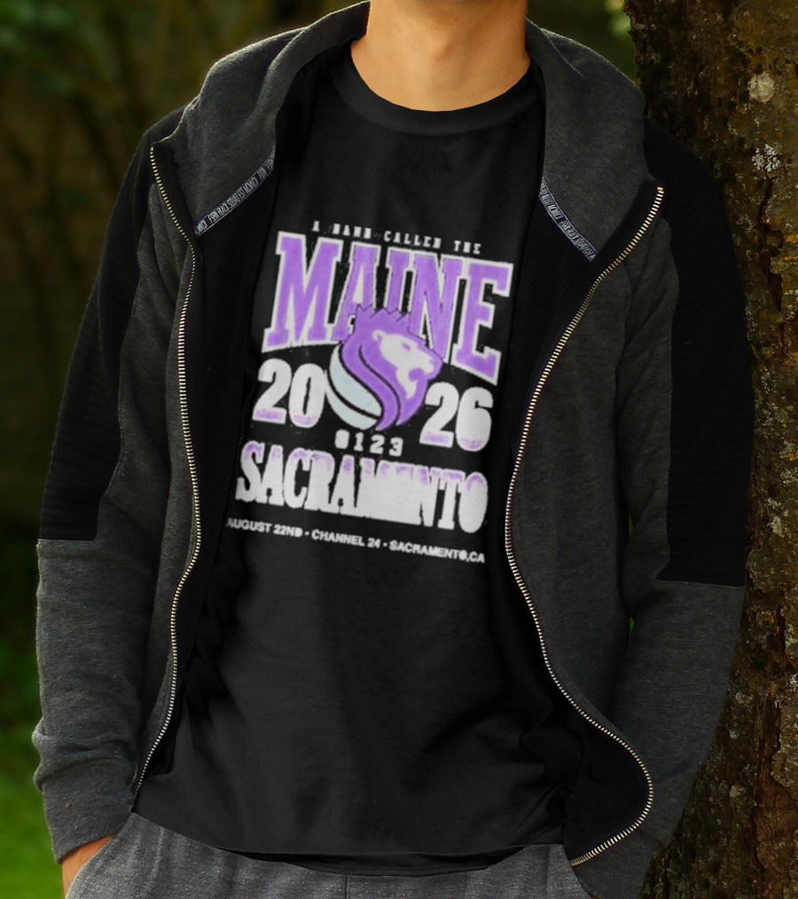 A Band Called The Maine 2026 Sacramento Event Lion And Basketball August 22 Channel 24 T-Shirt