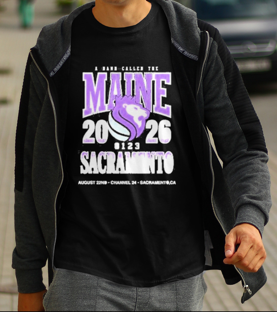A Band Called The Maine 2026 Sacramento Event Lion And Basketball August 22 Channel 24 T-Shirt