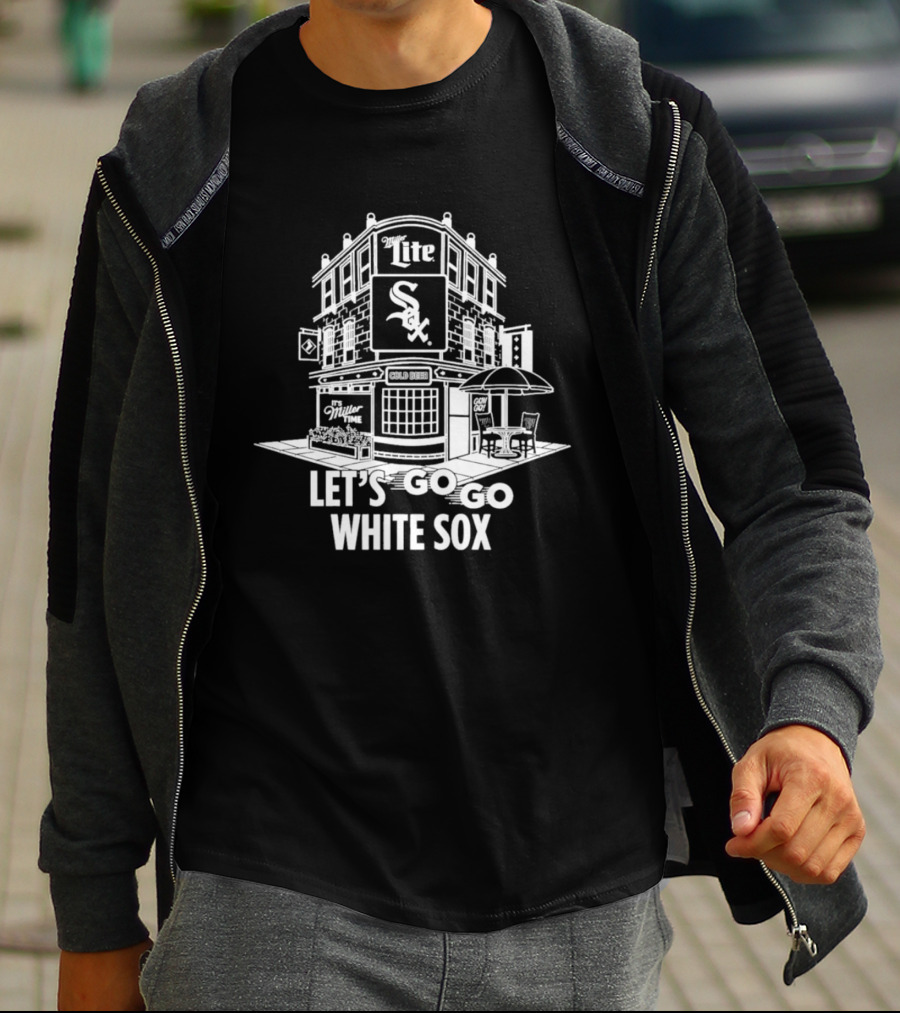 Let's Go White Sox Miller Lite Bar T-Shirt