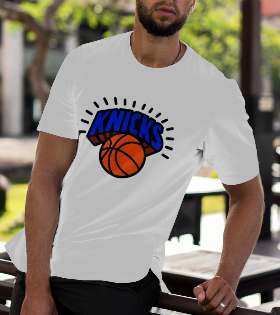 2026 NBA Let's Go New York Knicks Caricatures Two Sided T-Shirt