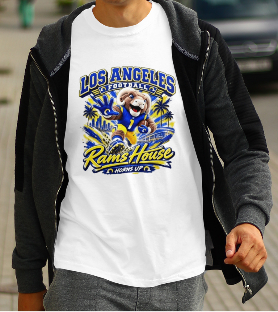 Los Angeles Rams Football Rams House Horns Up T-Shirt