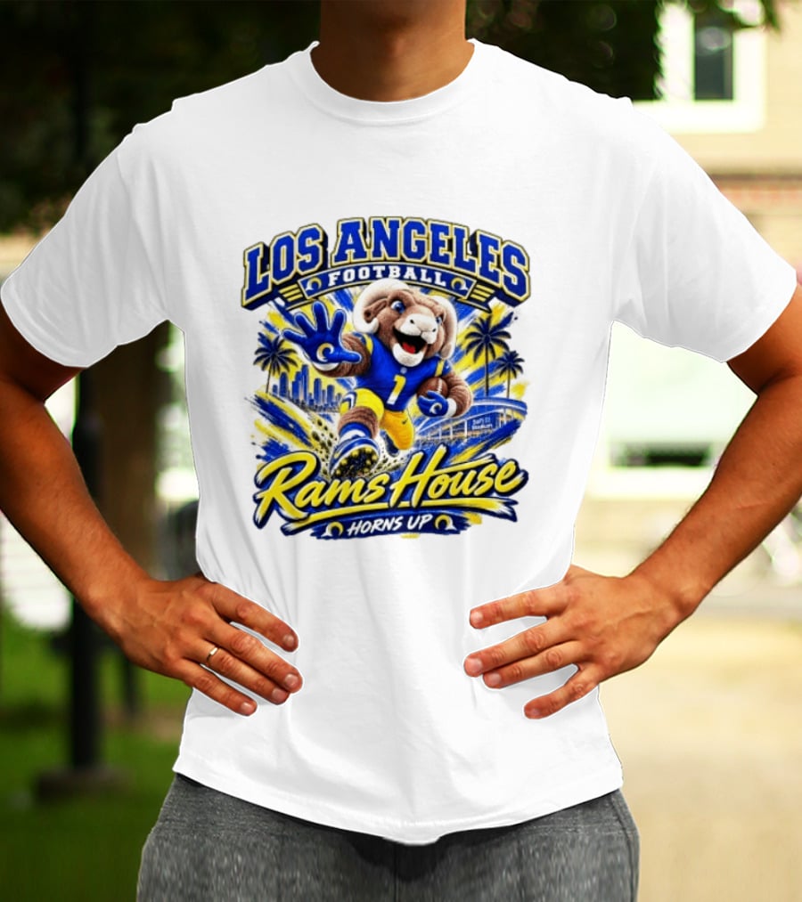 Los Angeles Rams Football Rams House Horns Up T-Shirt